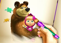Play Masha And The Bear Coloring Book Game