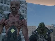 3D Games, Aliens Invasion, Games-kids.com