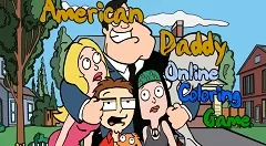 Coloring Games, American Daddy Coloring Page, Games-kids.com
