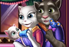 Talking Friends Games, Angela and Tom Baby Caring, Games-kids.com