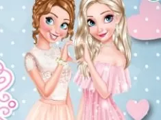 Frozen  Games, Anna and Elsa Glittery Bridesmaids, Games-kids.com