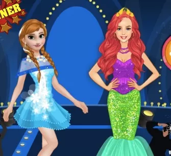 Princess Games, Anna vs Ariel Fashion Show, Games-kids.com