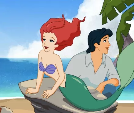 Little Mermaid Games, Ariel Kiss, Games-kids.com