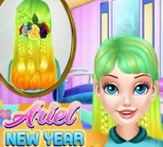 Little Mermaid Games, Ariel New Year New Hairstyle, Games-kids.com