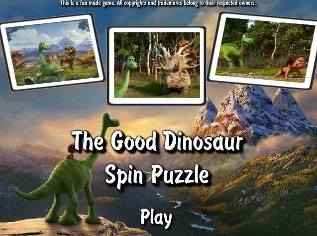 The Good Dinosaur Games, Arlo Puzzle, Games-kids.com