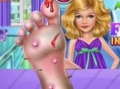 Doctor Games, Aurelia Foot Injuring, Games-kids.com