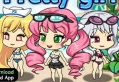 Girl Games, Beach Pretty Girl, Games-kids.com