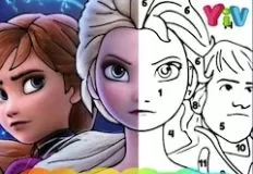Frozen  Games, Color By Number Frozen 2, Games-kids.com
