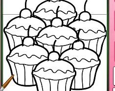 Coloring Games, Cupcakes Online Coloring, Games-kids.com