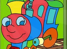 Coloring Games, Cute Train Online Coloring, Games-kids.com