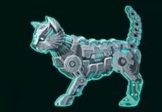 Puzzle Games, Cyber Cat Assembly, Games-kids.com