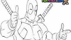 deadpool coloring