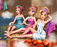 Disney Princesses Sauna Real Life - Princess Games
