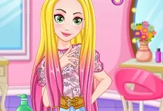 Rapunzel Games, DIY Rapunzel Ombre Hair, Games-kids.com