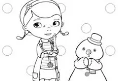 Doc McStuffin Games, Doc McStuffin and Snowman Coloring, Games-kids.com