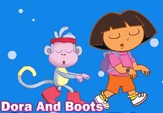 Dora Games, Dora and Boots Sleepwalking Adventure, Games-kids.com