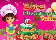 Dora Games, Dora Christmas Cake, Games-kids.com