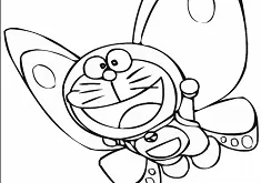 Doraemon Games, Doraemon Butterfly Coloring, Games-kids.com