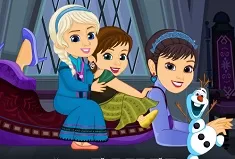 Frozen  Games, Elsa and Anna and their Mom Dress Up, Games-kids.com