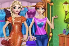 Frozen  Games, Elsa and Anna Shopping Time, Games-kids.com