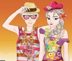 Frozen  Games, Elsa and Jack Dating in Hawaii, Games-kids.com