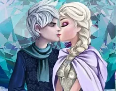 Frozen  Games, Elsa and Jack Frost Kiss 2, Games-kids.com