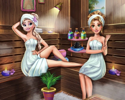 Elsa At Sauna - Frozen Games Elsa At Sauna - Frozen Games