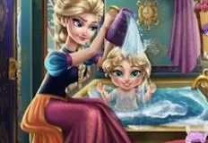 Elsa Baby Wash Frozen Games