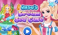 Frozen  Games, Elsa Dream Sea Cake, Games-kids.com