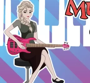 Frozen  Games, Elsa Music Room Decoration, Games-kids.com