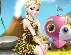 Frozen  Games,  Elsa Travel Phreistoric  Age, Games-kids.com