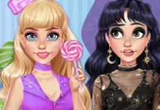 Dress Up Games, Fashion Battle Pink vs Black, Games-kids.com