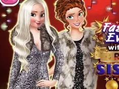 Frozen  Games, Fashion Eve with Royal Sisters, Games-kids.com