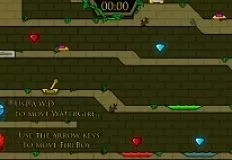 Fireboy and Watergirl Games, Fireboy and Watergirl Forest Temple, Games-kids.com