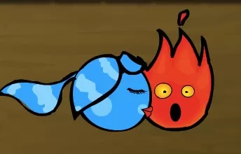 Fireboy and Watergirl Games, Fireboy and Watergirl Kiss, Games-kids.com