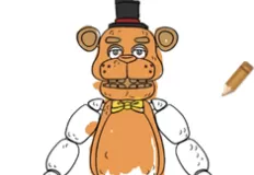 Five Nights at Freddy Games, FNAF Coloring Page, Games-kids.com