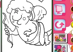 Coloring Games, Funny Cupid, Games-kids.com