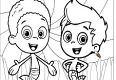 Bubble Guppies Games, Gil and Goby Mermaids Coloring, Games-kids.com
