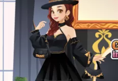 Dress Up Games, Girly Goldy Black, Games-kids.com