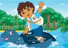Dora Games, Go Diego Go Sliding Puzzle, Games-kids.com
