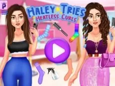 Girl Games, Haley Tries Heatless Curls, Games-kids.com