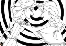 Frozen  Games, Happy Elsa and Anna Coloring, Games-kids.com