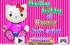 Hello Kitty At Barbie Hair Salon - Hello Kitty Games