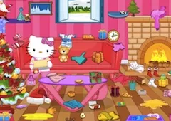 Hello Kitty Games, Hello kitty Christmas Room Clean Up, Games-kids.com