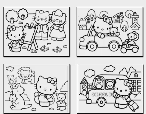 Hello Kitty Coloring Book - Hello Kitty Games