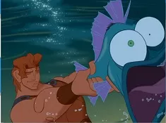 Hercules Games, Hercules and Fish Puzzle, Games-kids.com