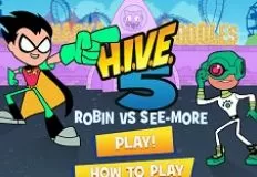 Teen Titans Games, Hive 5 Robin vs See More, Games-kids.com