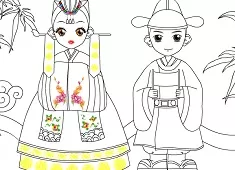 Coloring Games, Japanese Girl Coloring, Games-kids.com