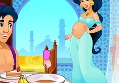 Aladdin Games, Jasmine Pregnant and Care Baby, Games-kids.com