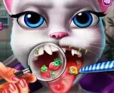 Talking Friends Games, Kitty Tongue Doctor, Games-kids.com